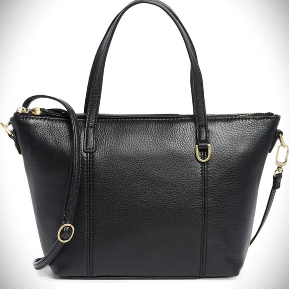 HOBO INTERNATIONAL Kingston Black Leather Mini Leather Satchel/Crossbody - Picture 1 of 8